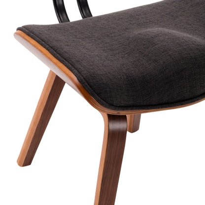 Eetkamerstoelen 4 St Gebogen Hout En Stof Grijs - Design Meubelz