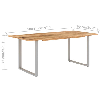 Eettafel 180X90X76 Cm Massief Acaciahout - Design Meubelz