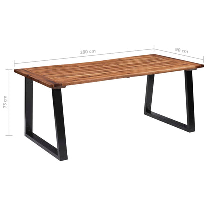 Eettafel 180X90Cm Massief Acaciahout - Design Meubelz