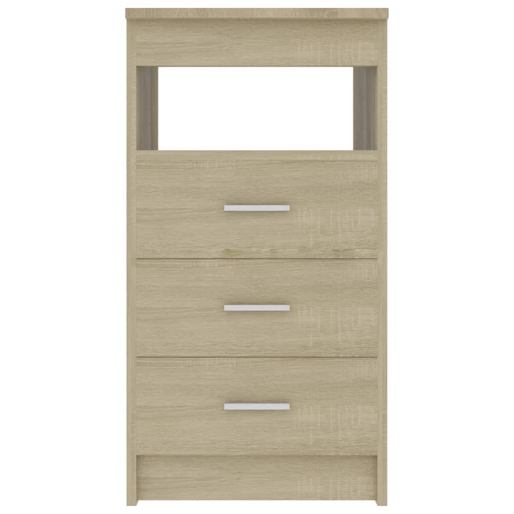 Ladekast 40X50X76 Cm Bewerkt Hout Sonoma Eikenkleurig - Design Meubelz