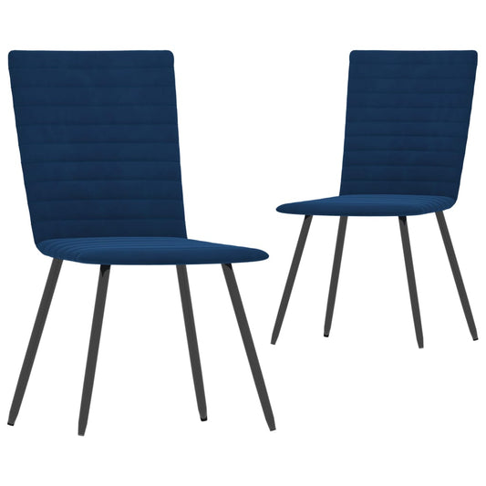 Eetkamerstoelen 2 St Fluweel Blauw - Design Meubelz