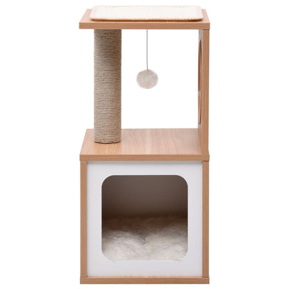 Kattenkrabpaal Met Sisal Krabmat 60 Cm Wit - Design Meubelz