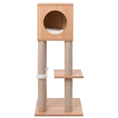 Kattenkrabpaal Met Sisal Krabmat 90 Cm Wit - Design Meubelz