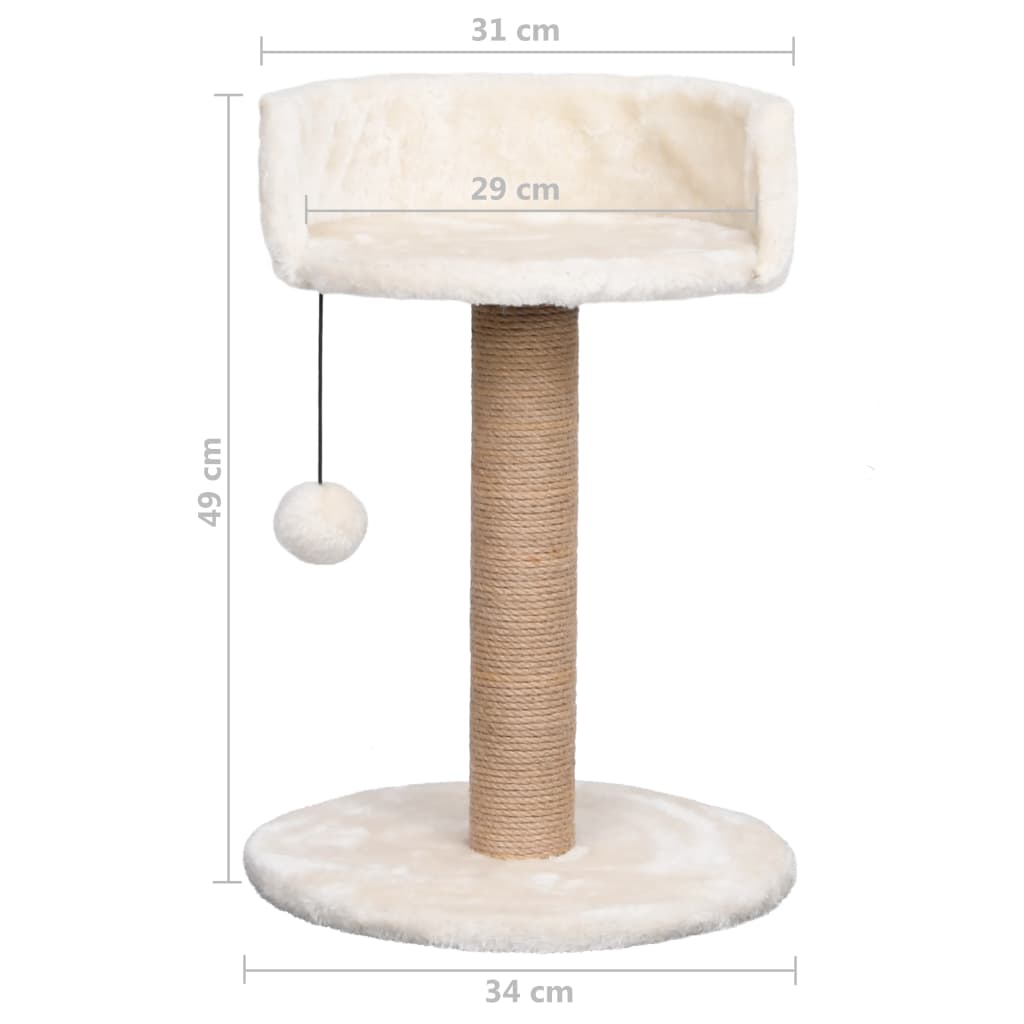 Kattenboom Met Mandje 49 Cm Zeegras - Design Meubelz