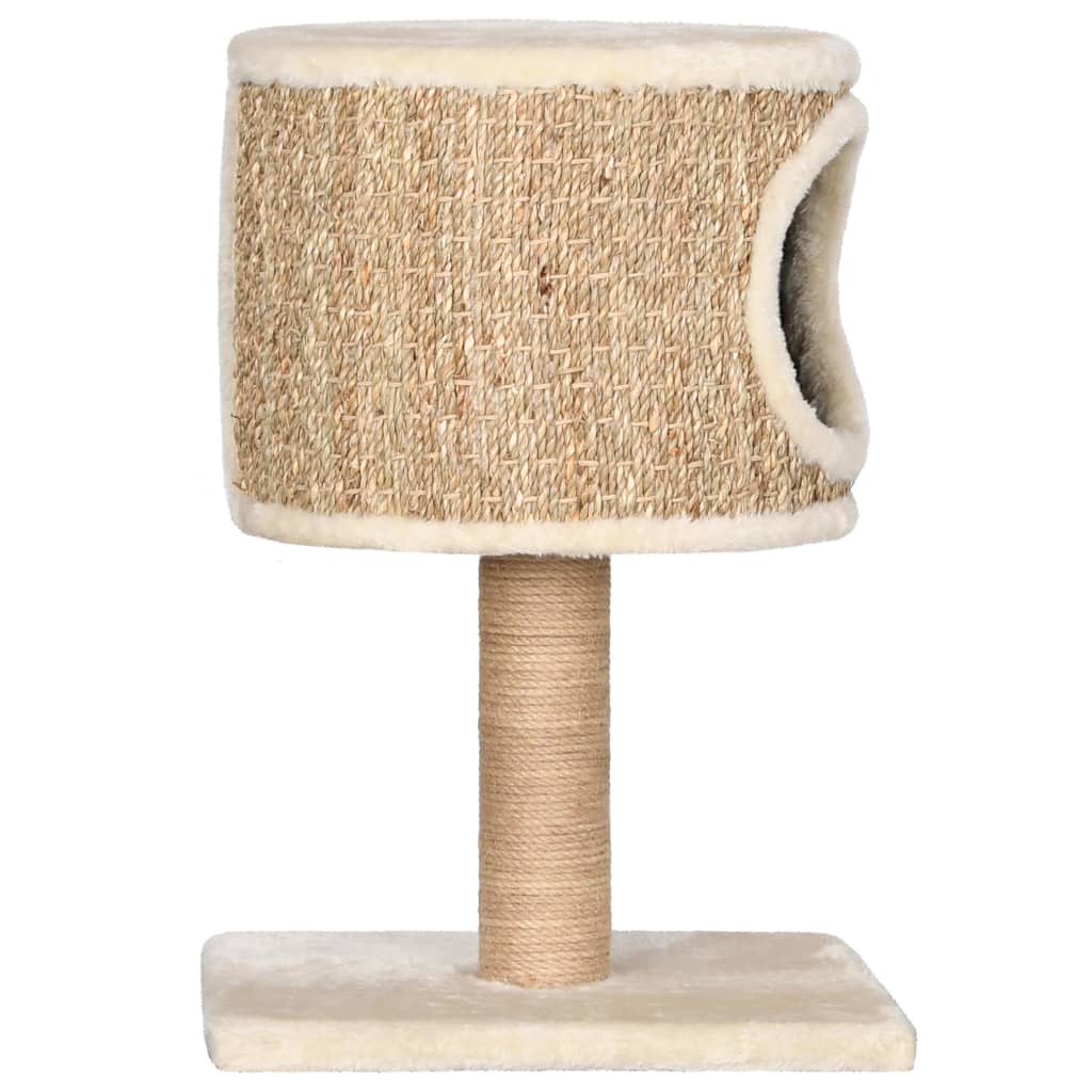 Kattenmeubel Met Huis En Krabpaal 52 Cm Zeegras - Design Meubelz