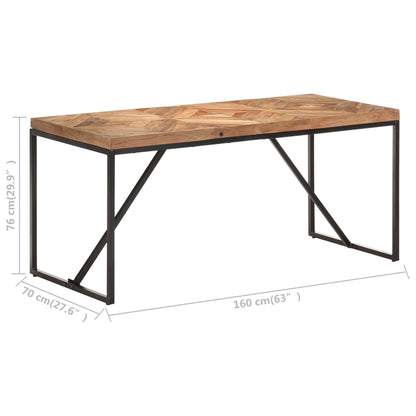 Eettafel 160X70X76 Cm Massief Acaciahout En Mangohout - Design Meubelz