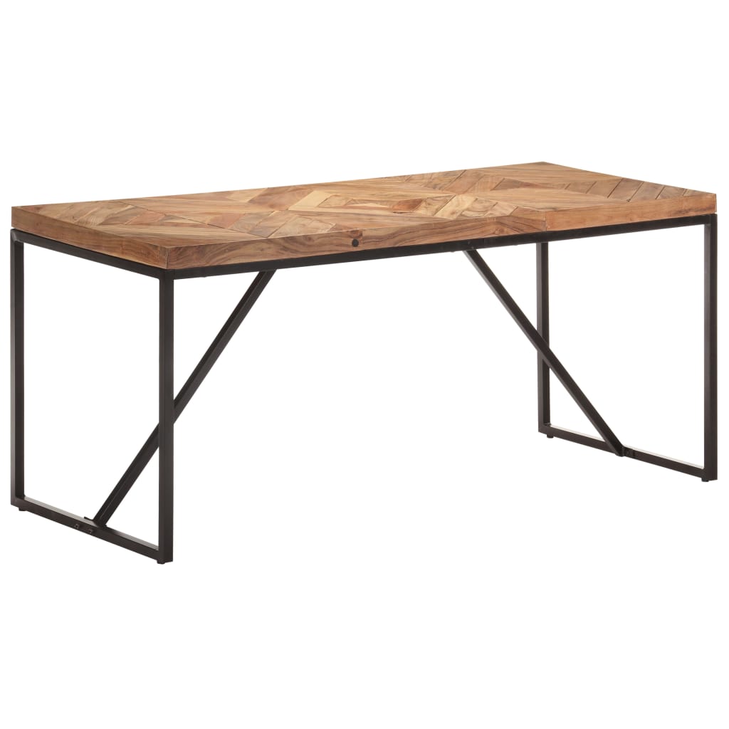 Eettafel 160X70X76 Cm Massief Acaciahout En Mangohout - Design Meubelz