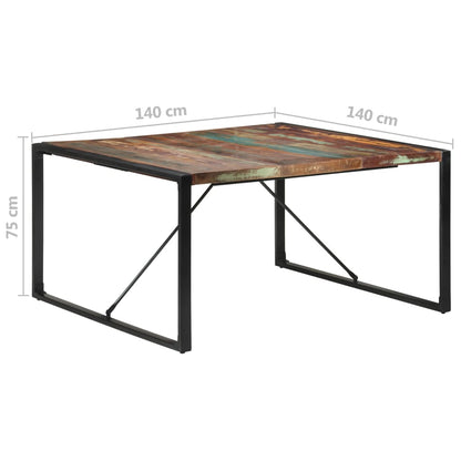 Eettafel 140X140X75 Cm Massief Gerecycled Hout - Design Meubelz