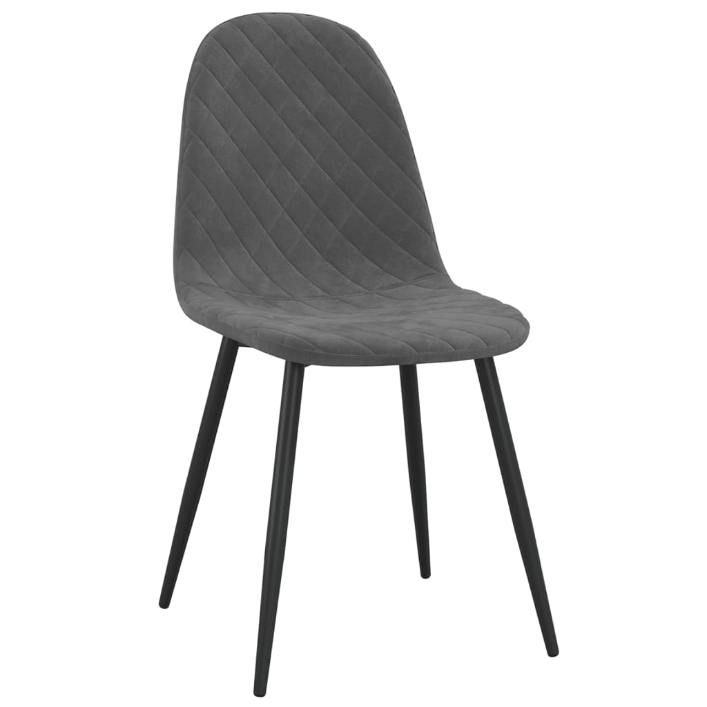 Eetkamerstoelen 2 St Fluweel Donkergrijs - Design Meubelz