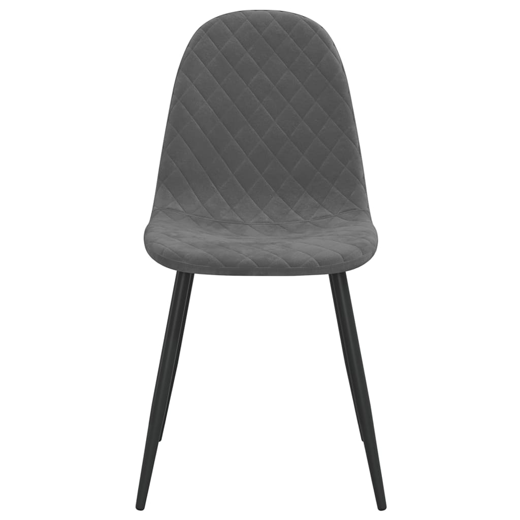 Eetkamerstoelen 2 St Fluweel Donkergrijs - Design Meubelz