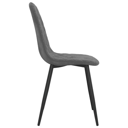 Eetkamerstoelen 2 St Fluweel Donkergrijs - Design Meubelz