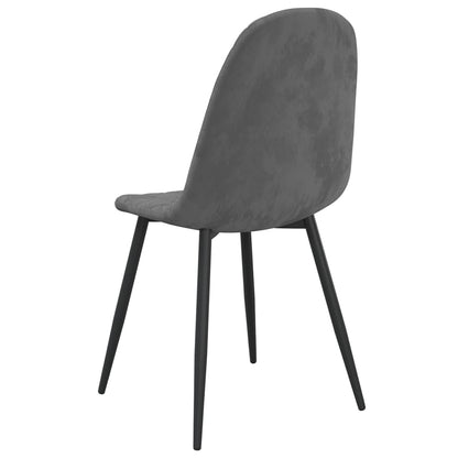 Eetkamerstoelen 2 St Fluweel Donkergrijs - Design Meubelz