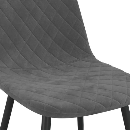 Eetkamerstoelen 2 St Fluweel Donkergrijs - Design Meubelz