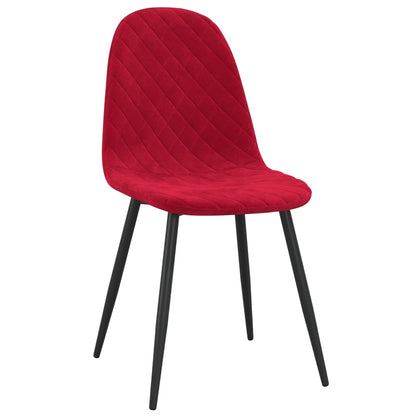 Eetkamerstoelen 2 St Fluweel Wijnrood - Design Meubelz