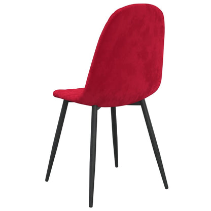 Eetkamerstoelen 2 St Fluweel Wijnrood - Design Meubelz