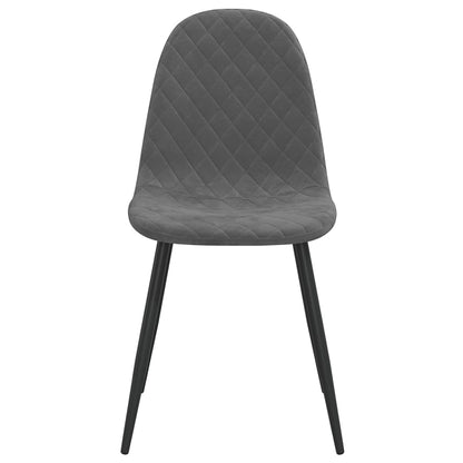 Eetkamerstoelen 4 St Fluweel Donkergrijs - Design Meubelz