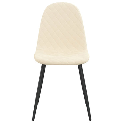 Eetkamerstoelen 4 St Fluweel Crèmewit - Design Meubelz