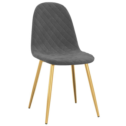 Eetkamerstoelen 4 St Fluweel Donkergrijs - Design Meubelz