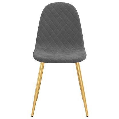 Eetkamerstoelen 4 St Fluweel Donkergrijs - Design Meubelz