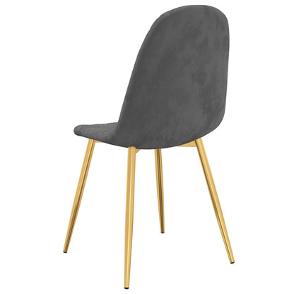 Eetkamerstoelen 4 St Fluweel Donkergrijs - Design Meubelz