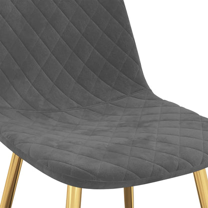 Eetkamerstoelen 4 St Fluweel Donkergrijs - Design Meubelz