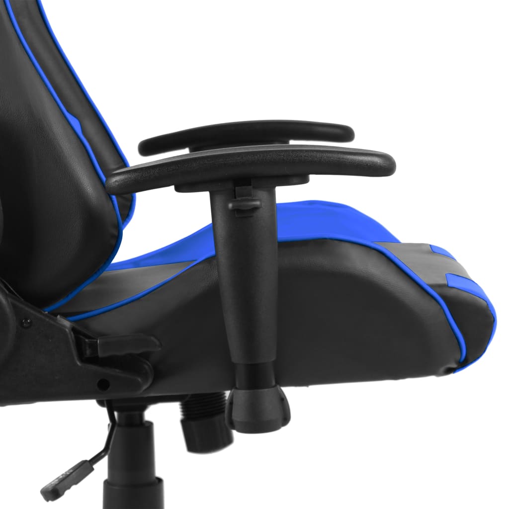 Gamestoel Draaibaar Pvc Blauw Zonder voetensteun - Design Meubelz