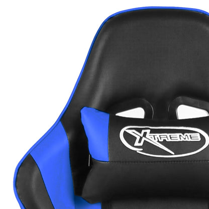 Gamestoel Draaibaar Pvc Blauw Zonder voetensteun - Design Meubelz