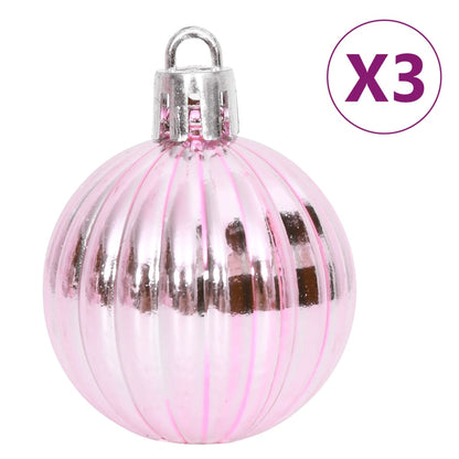 65-Delige Kerstballenset Roze/Rood/Wit Roze - Design Meubelz