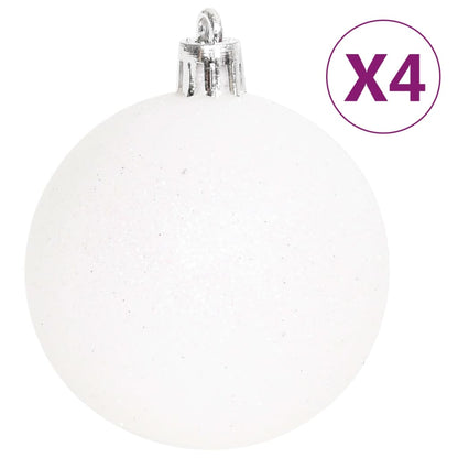 70-Delige Kerstballenset Zilver En Wit Zilver - Design Meubelz