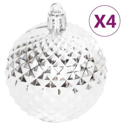 70-Delige Kerstballenset Zilver En Wit Zilver - Design Meubelz