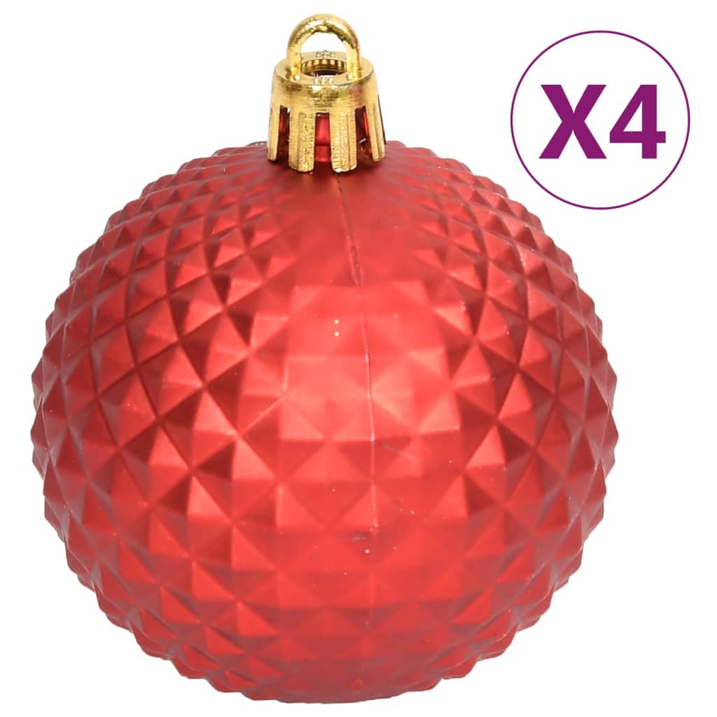 108-Delige Kerstballenset Rood En Wit Rood - Design Meubelz