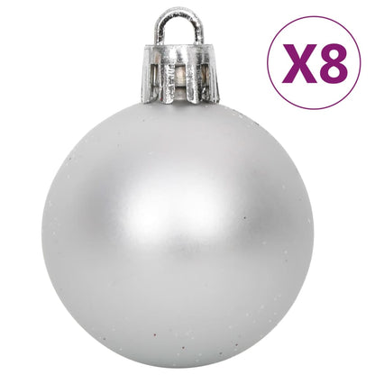 108-Delige Kerstballenset Zilver En Wit Zilver - Design Meubelz