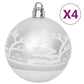 108-Delige Kerstballenset Zilver En Wit Zilver