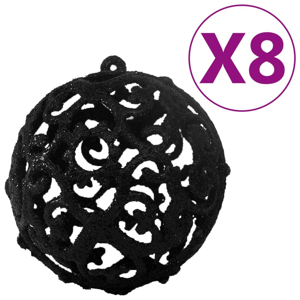 100-Delige Kerstballenset Zwart Zwart - Design Meubelz
