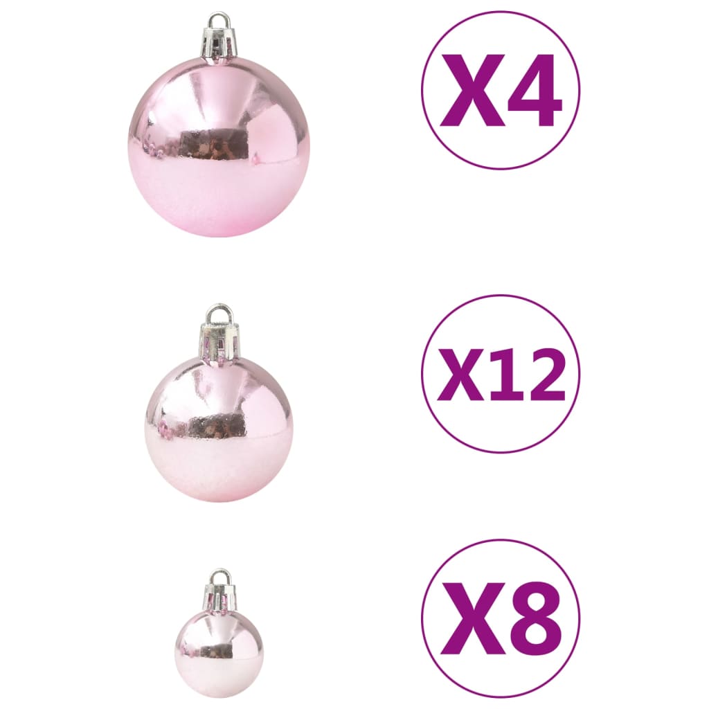 100-Delige Kerstballenset Roze Roze - Design Meubelz