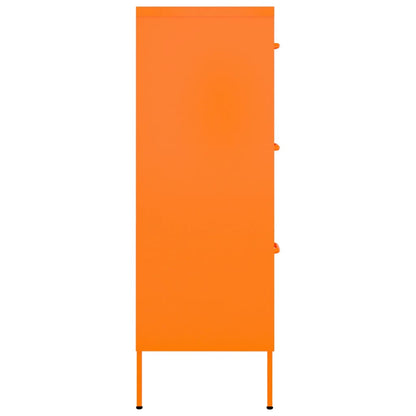 Ladekast 80X35X101,5 Cm Staal Oranje - Design Meubelz