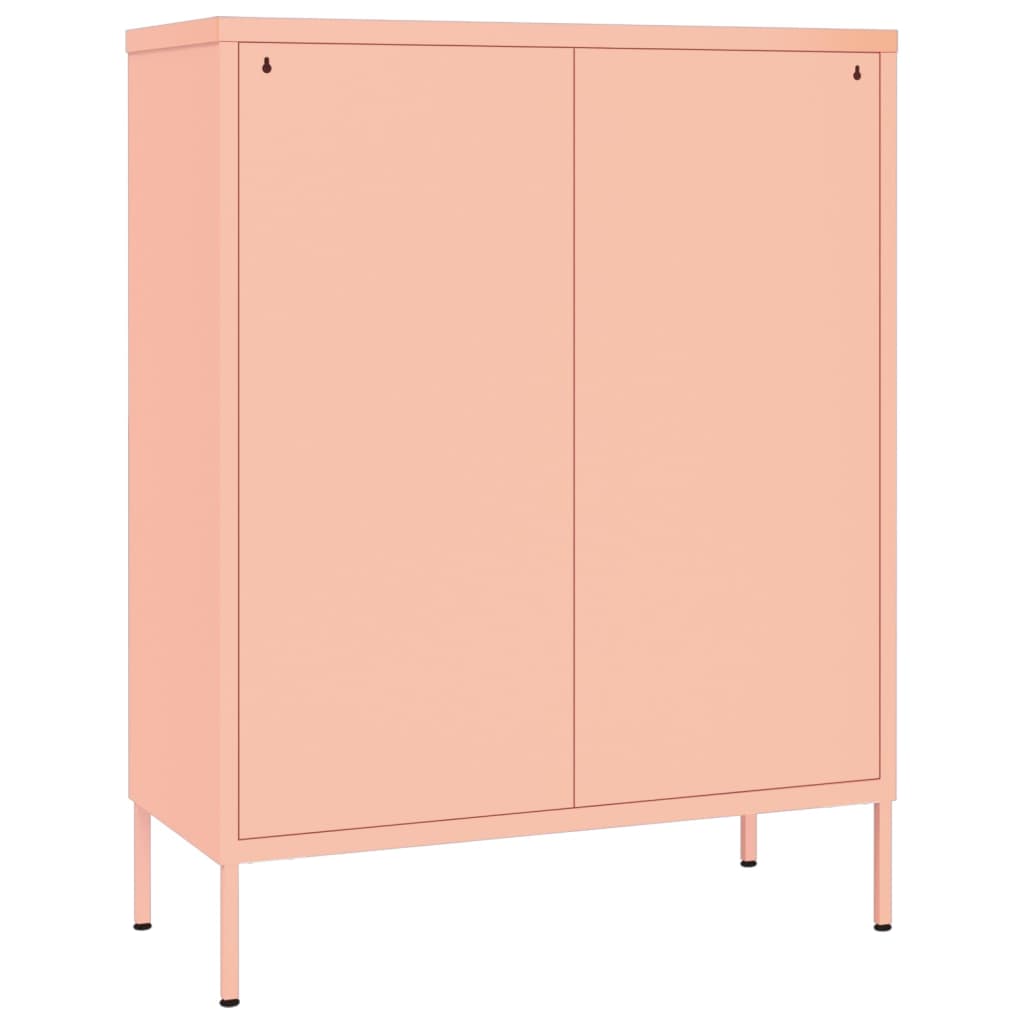 Ladekast 80X35X101,5 Cm Staal Roze - Design Meubelz