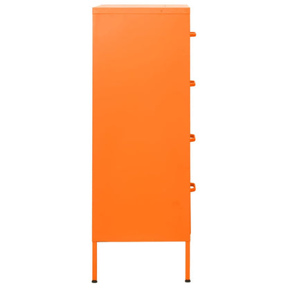 Ladekast 80X35X101,5 Cm Staal Oranje - Design Meubelz