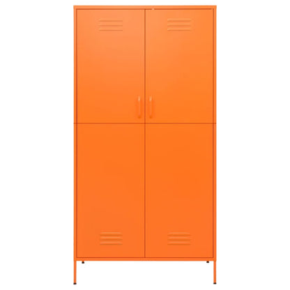 Kledingkast 90X50X180 Cm Staal Oranje - Design Meubelz