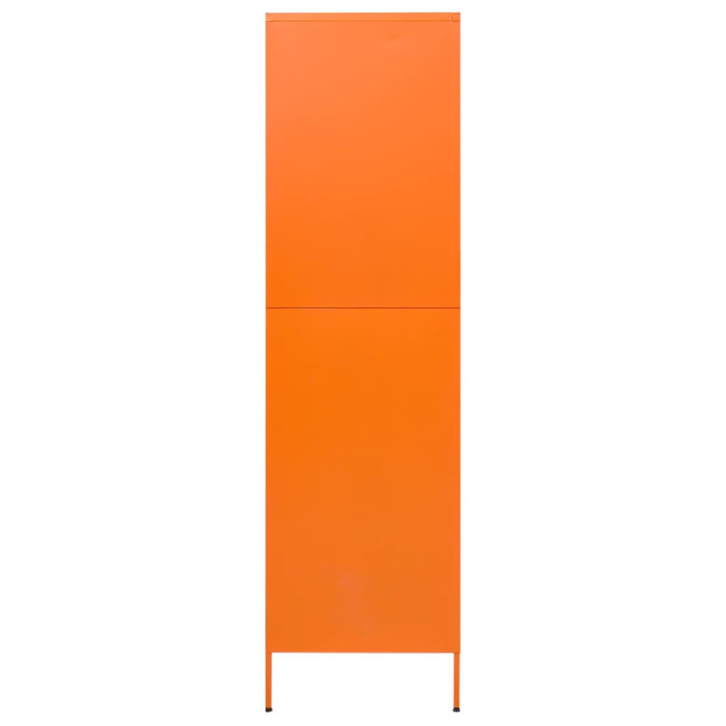 Kledingkast 90X50X180 Cm Staal Oranje - Design Meubelz