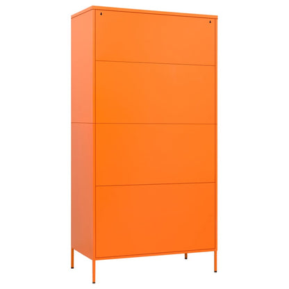 Kledingkast 90X50X180 Cm Staal Oranje - Design Meubelz