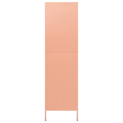 Kledingkast 90X50X180 Cm Staal Roze - Design Meubelz