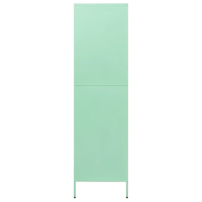 Kledingkast 90X50X180 Cm Staal Mintkleurig - Design Meubelz