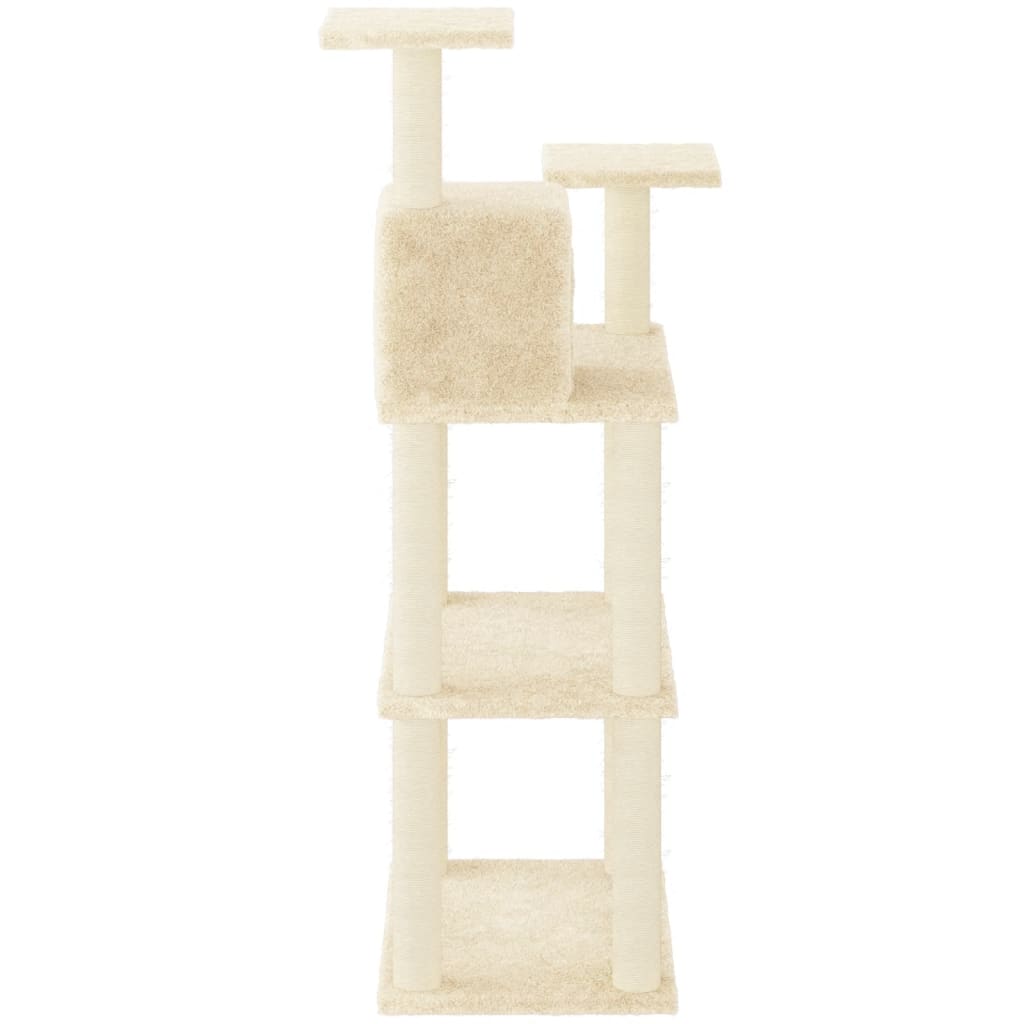 Kattenkrabpaal Met Sisal Krabpalen 119 Cm Crèmekleurig crème - Design Meubelz