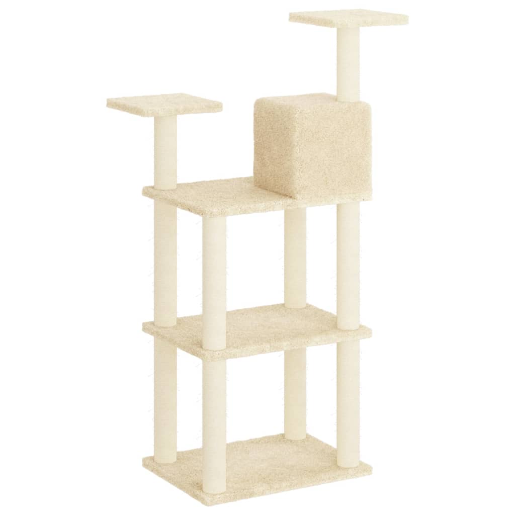 Kattenkrabpaal Met Sisal Krabpalen 119 Cm Crèmekleurig crème - Design Meubelz