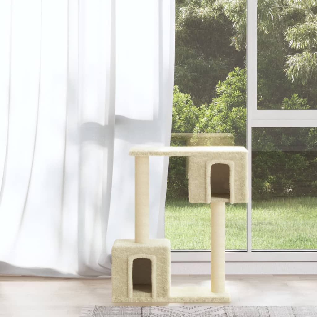 Kattenkrabpaal Met Sisal Krabpalen 60 Cm Crèmekleurig crème - Design Meubelz