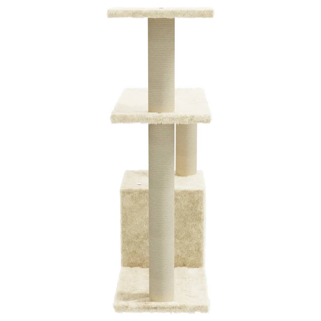 Kattenkrabpaal Met Sisal Krabpalen 70 Cm Crèmekleurig crème - Design Meubelz