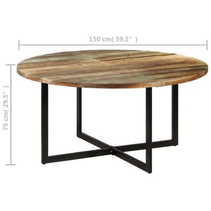 Eettafel 150X75 Cm Massief Gerecycled Hout - Design Meubelz