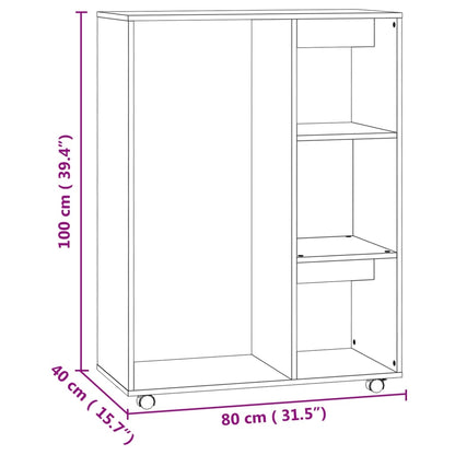 Kledingkast 80X40X110 Cm Spaanplaat Betongrijs - Design Meubelz