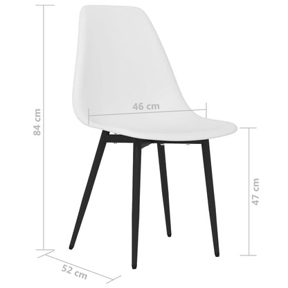 Eetkamerstoelen 2 St Pp Wit - Design Meubelz